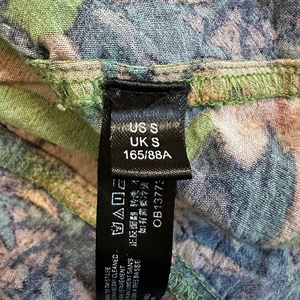 Anthropologie Green Floral Button-Down Top - Picture 6 of 12